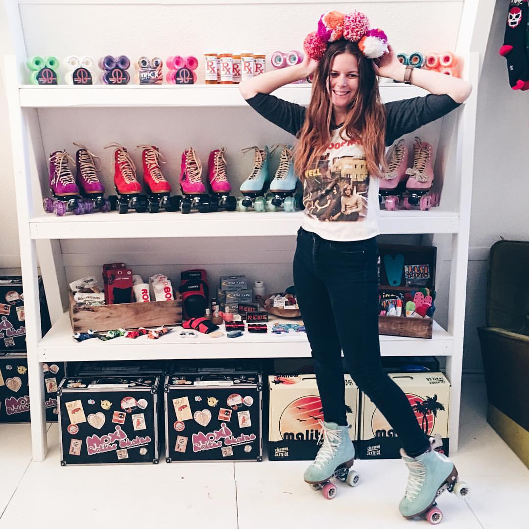 Stacey with a RollerFit pop up shop in 2016